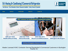 Tablet Screenshot of edsheatingandair.com
